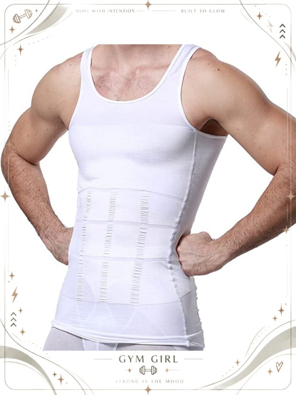 Men's Slimming Compression Tank Top Body Shaper Undershirt